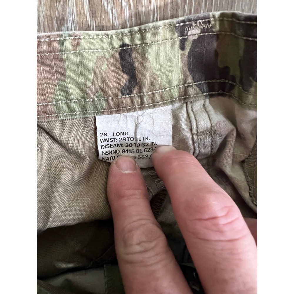 Military Cargo Pants Mens 28 Long Multicam Good Ripstop Tactical Trousers - Picture 3 of 7